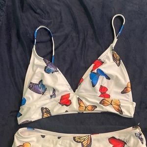 Butterfly print bikini